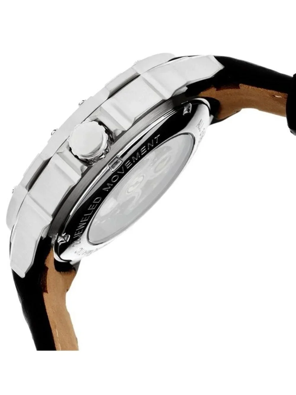 NWT Heritor Carter Silver Skeleton Dial Black Leather Men's Watch